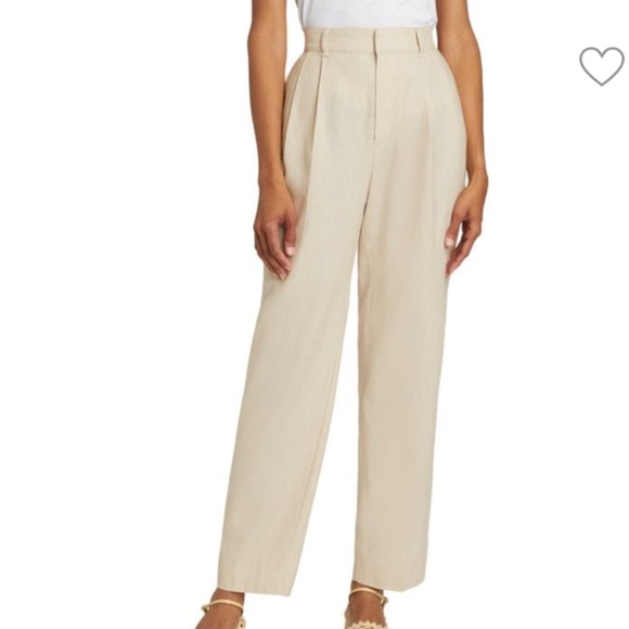 Cinq à Sept Arlene Linen-Cotton Straight Pants - Picture 1 of 4